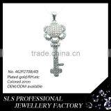 Sunflower shape of key pendant setting whole perfect CZ and Rhodium plating crown pendant