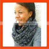 2014 Winter Newest Fashion Unisex Two Thread Weave Circle Loop Knitted Scarf thumbnail-1