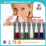 Factory sale new style 18mm custom ribbed closure plastic nasal mist spray pump for bottle usage in any color
