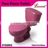Manufacturer sanitaryware siphonic single flush wc two piece toilet pink