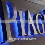 LED Backlit Stainless Steel Letter Sign 3D Letter Signs Quality Choice