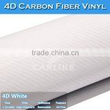 CARLIKE Air Channels Flexible White 4D Carbon Fiber Sticker Car Design thumbnail-3