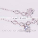 Gold Plated Crystal Long Skull Necklaces Pendants Wholesales Fashion Jewelry for Women and Men GJ-105 thumbnail-5