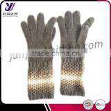 2016 Hot Fashion Winter Long Cuff Woolen Felt Knitted Gloves Factory Wholesale Sales (accept the Design Draft) thumbnail-1