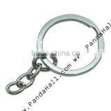 Alloy Key Ring Chain Findings, Components, Platinum Color(E426)