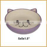 Handmade Cat Shape Ceramic Pet Bowl Feeders Wholesale
