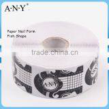 ANY Crystal Beauty Nails Design 500PCS per Roll Paper Nail Form Fish Shape thumbnail-2