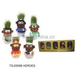 wholesale cheap handmade growing grass doll for home decoration