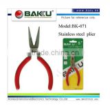 High quality low price baku multi functiona flat nosel stainless steel cutting pliers (BK-071)