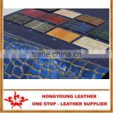 Embossing With Gold Powder pu Leather Synthetic for Making Luxury Bag and Shoes