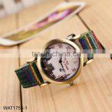 New Handmade Dial Denim Strap Wrist Watch thumbnail-2