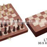 Portable Outdoor Chess Set Wooden Box thumbnail-1