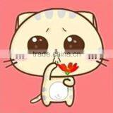 Small Size 20x20cm Lovely Cat Art Craft Full Stone Pasted Painting thumbnail-1