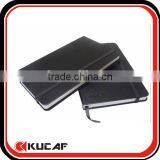 Embossed Logo Promotional Black PVC Leather Notebook