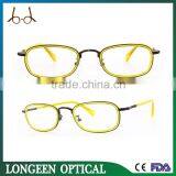 G3527-LQ0096 Latest Fashion Lady Make up Yellow Slim Metal Reading Glasses