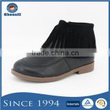Guangzhou Classic Design Kids suede Black Tassel Girls Ankle Boots