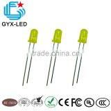 Factory Price Yellow Diffused Lens Yellow Emitting Color 5.8mm Lens Round Type Lamp LED DIP