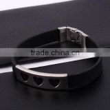 Stainless Steel Silicone Wristbands & Bracelets(HB10101)
