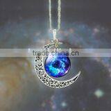Alloy Moon Time Fashion Pendant Necklace