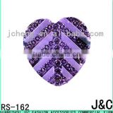 colorful heart shape resin stone