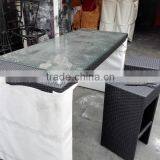 Patio Rattan Furniture / Outdoor Garden PE Rattan Bar Table and Chair thumbnail-2