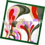 Lady's Fashion Print Square Twill Silk Scarves thumbnail-1