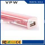 2016 New Design Portable Charger Pocket Colorful 2600mAh Lipstick Power Bank thumbnail-3