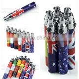 Particula e cigarette battery with different country flags battery ego n