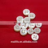 4 Holes 18L, 16L, 14L 4MM/3MM Thickness White MOP Shell Shirt Buttons in High End thumbnail-4