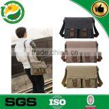 Made in China High Quality Men's Vintage Canvas Messenger Shoulder Bag Crossbody Sling School Bags Satchel thumbnail-1