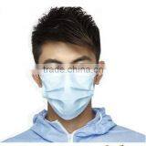 Medical disposable nonwoven face mask with earloop / tiers with 3ply (Nonwoven face mask-V)