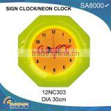 12'neon Light Wall Clock thumbnail-1