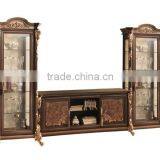 Italian Traditional 24K Gold Plated Living Room Sofa/TV Cabinet With Side Board And Mirror(MOQ=1 SET) thumbnail-2
