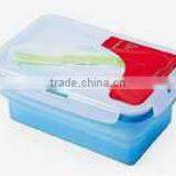 Food Grade Portable Convenient Collapsible Houseware Silicone Foldable Lunch Box thumbnail-1