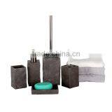 Dark Blue Marble Bathroom Accessory Set thumbnail-4