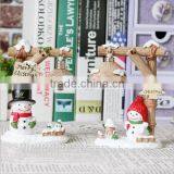 Resin Houses Decorated With Christmas Lights Snowman Lamp thumbnail-4