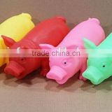 squeaky natural rubber pig toy for kids,custom Screaming pig design squeaky plastic toy,vinyl squeaky piiggy plastic toys