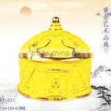 24k Gold Plated Chinese Yourta for Home Decoration thumbnail-1