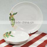 Ceramic Pasta Plate With Decal, Ceramic Spaghetti Plate, Round Fruit Plate thumbnail-1