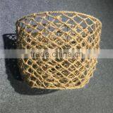 Set 3 Hot Sales Decorative Eco-friendly Recycled Woven Natural Basket Cheap Wholesale Hemp Rope Basket thumbnail-3
