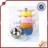 Hot Sale Stainless Steel Colorful Belly Casserole Cooking Pot thumbnail-1