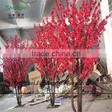 SJZJN 314 Hot Sale Landscaping Artificial/Fake Red Blossom Peach Tree Made in China Competitive Price thumbnail-2