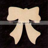 Hot Sell 12 BOW Shapes 2.5 Inches Tall Natural Craft Wood Cutout Made in China thumbnail-1