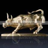 Home Decorative Small Size Wall Street Bull Bronze Animal Sculpture thumbnail-4