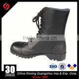 Black Full Grain Leather Waterproof Canvas Combat Jungle Military Boots thumbnail-1