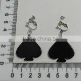 Latest Poker Ear Ring With Spade Pendant, Top Selling Ear Ring With Poker Pendants, 2016 New Design Popular Poker Ear Ring