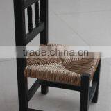 Beautiful Solid Wood Chair With Ratten Weave for Children thumbnail-4