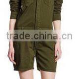 Plus Size Women's Military Shortall 100% Cotton Jeans Long Sleeve Jumpsuit and Rompers Autumn /spring Wear thumbnail-1