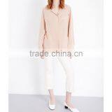 Wholesale Women Newest Collar Long Sleeves Buttoned Cuffs Polka Dot Printed Silk Shirt(DQE0155T) thumbnail-2