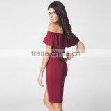 Maxnegio Sexy Black off Shoulder Bodycon Dress thumbnail-6